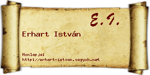 Erhart István névjegykártya